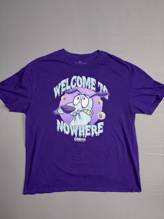 Cartoon Network Other - Courage the Cowardly Dog "Welcome to Nowhere" Purple Graphic Tee